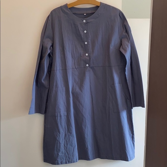 Women's Tunic Long Sleeve with Pockets - Picture 1 of 7